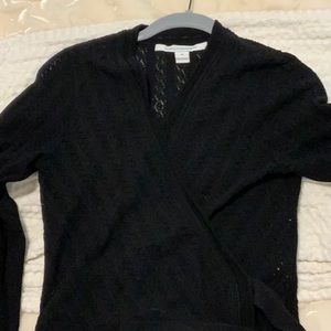 DVF - black wrap sweater